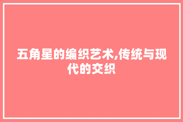 五角星的编织艺术,传统与现代的交织 计算机