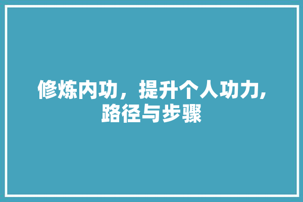 修炼内功，提升个人功力,路径与步骤