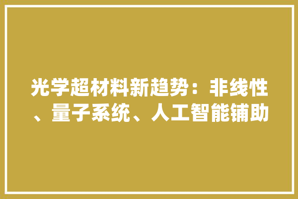光学超材料新趋势：非线性、量子系统、人工智能铺助设计_资料_外面