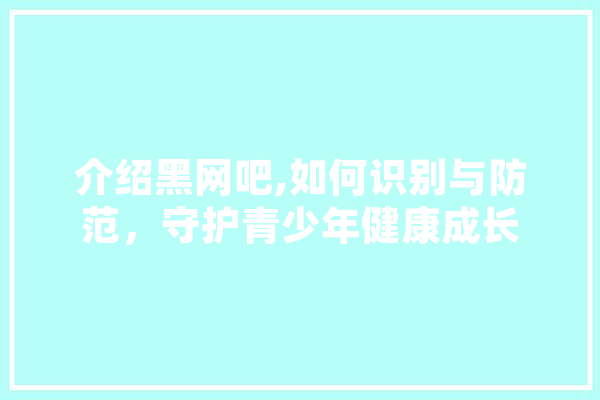 介绍黑网吧,如何识别与防范，守护青少年健康成长