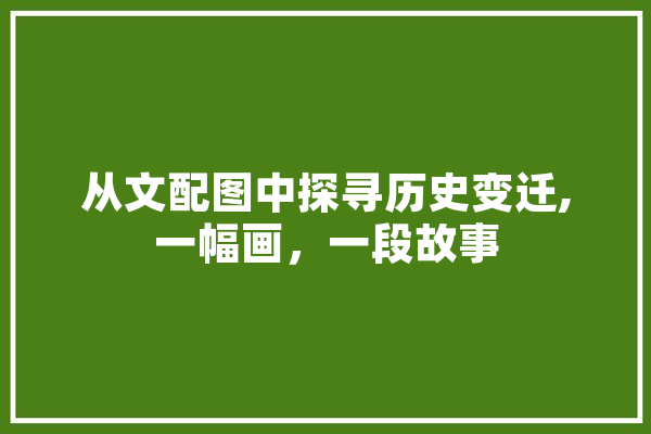 从文配图中探寻历史变迁,一幅画，一段故事