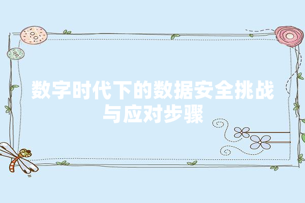 数字时代下的数据安全挑战与应对步骤