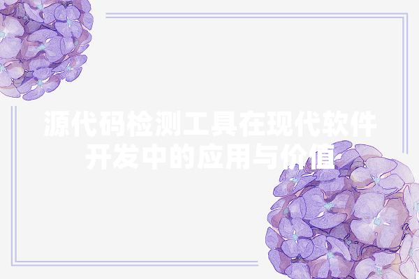 源代码检测工具在现代软件开发中的应用与价值