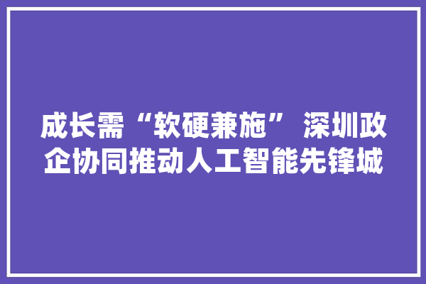成长需“软硬兼施” 深圳政企协同推动人工智能先锋城市培植_人工智能_家当 绘影字幕