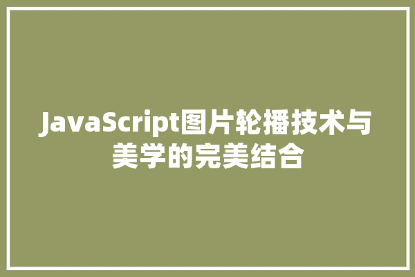 JavaScript图片轮播技术与美学的完美结合