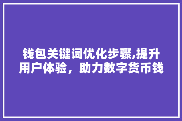 钱包关键词优化步骤,提升用户体验，助力数字货币钱包发展