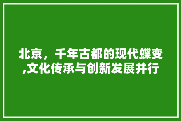 北京，千年古都的现代蝶变,文化传承与创新发展并行不悖