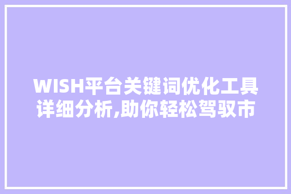 WISH平台关键词优化工具详细分析,助你轻松驾驭市场风云