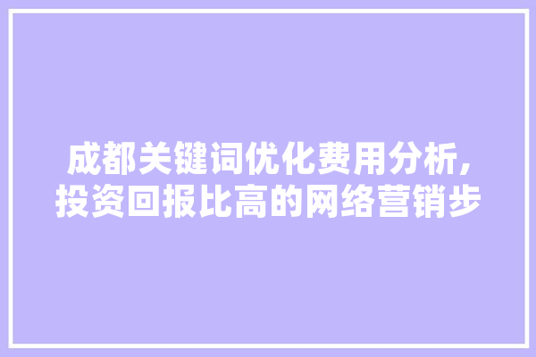 成都关键词优化费用分析,投资回报比高的网络营销步骤