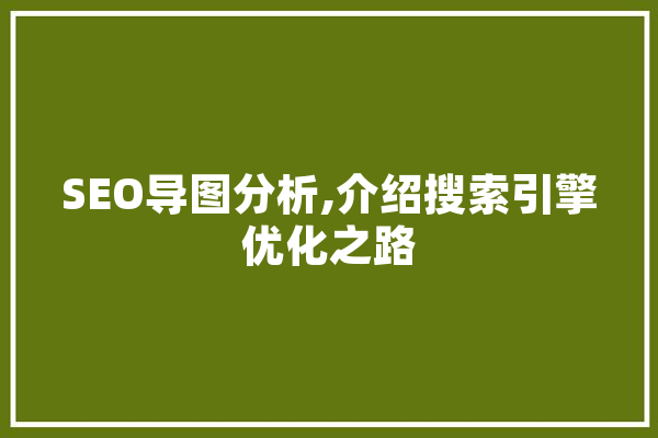 SEO导图分析,介绍搜索引擎优化之路