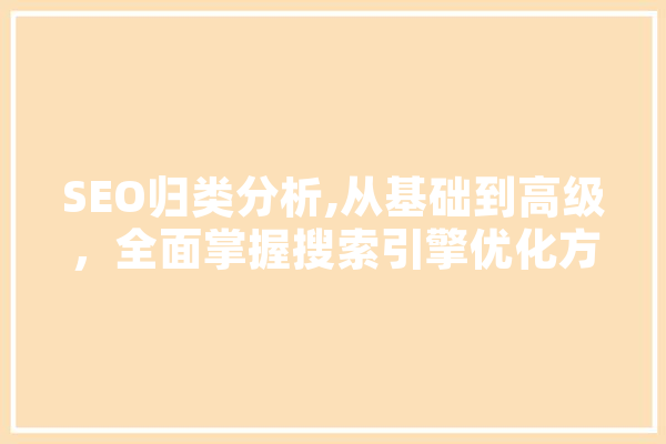 SEO归类分析,从基础到高级，全面掌握搜索引擎优化方法