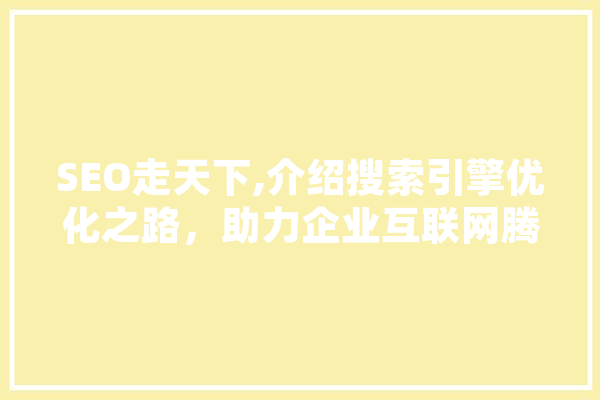 SEO走天下,介绍搜索引擎优化之路，助力企业互联网腾飞