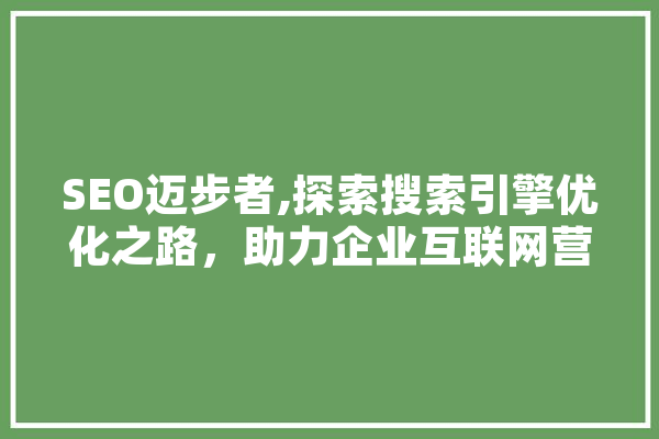 SEO迈步者,探索搜索引擎优化之路，助力企业互联网营销