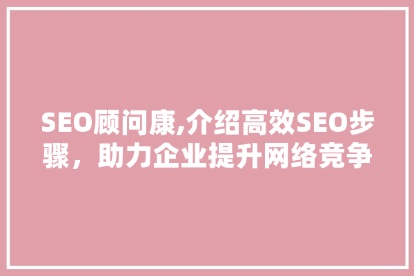 SEO顾问康,介绍高效SEO步骤，助力企业提升网络竞争力 科技快讯