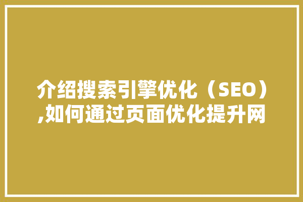 介绍搜索引擎优化（SEO）,如何通过页面优化提升网站排名 科技快讯