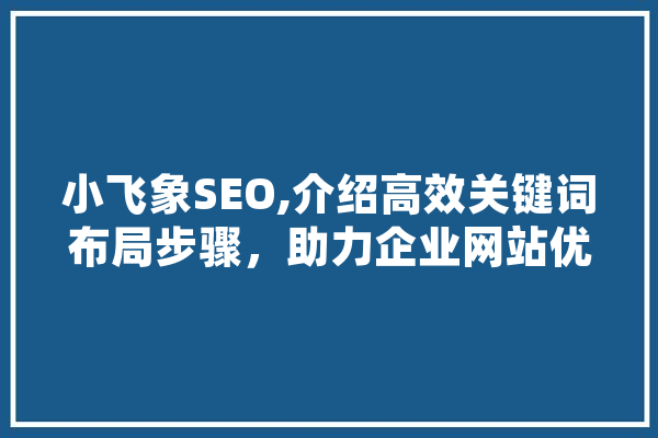 小飞象SEO,介绍高效关键词布局步骤，助力企业网站优化