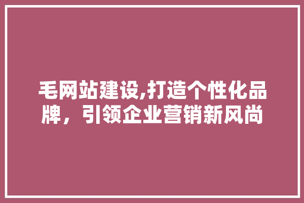 毛网站建设,打造个性化品牌，引领企业营销新风尚