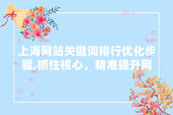 上海网站关键词排行优化步骤,抓住核心，精准提升网站排名