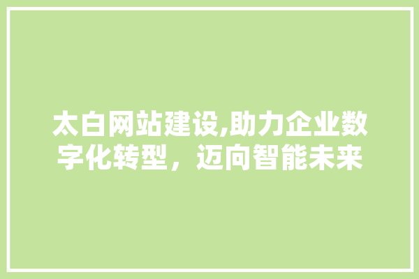 太白网站建设,助力企业数字化转型，迈向智能未来 AI快讯