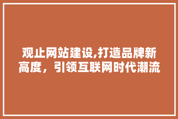 观止网站建设,打造品牌新高度，引领互联网时代潮流