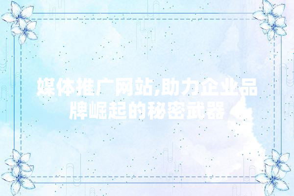 媒体推广网站,助力企业品牌崛起的秘密武器