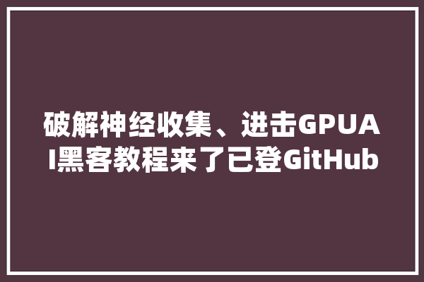 破解神经收集、进击GPUAI黑客教程来了已登GitHub热榜_神经收集_权重 智能问答