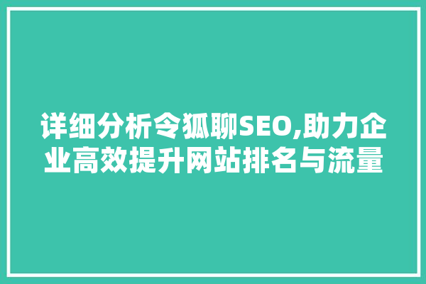 详细分析令狐聊SEO,助力企业高效提升网站排名与流量