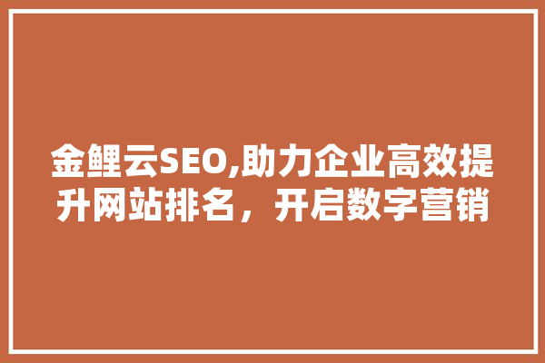 金鲤云SEO,助力企业高效提升网站排名，开启数字营销新时代