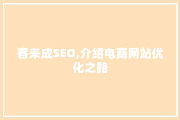 客来成SEO,介绍电商网站优化之路