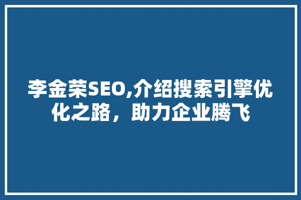 李金荣SEO,介绍搜索引擎优化之路，助力企业腾飞