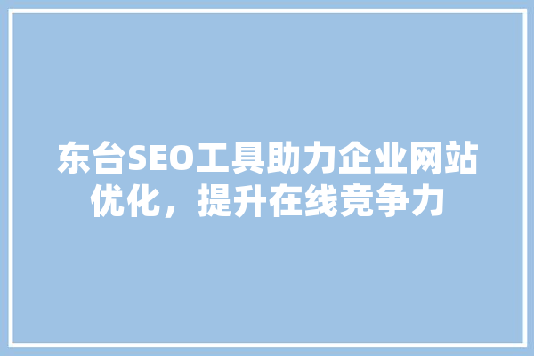 东台SEO工具助力企业网站优化，提升在线竞争力