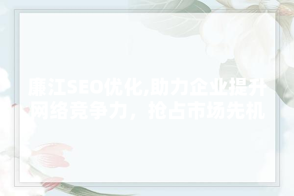 廉江SEO优化,助力企业提升网络竞争力，抢占市场先机