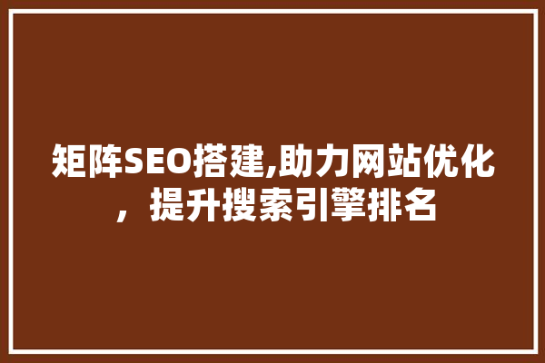 矩阵SEO搭建,助力网站优化，提升搜索引擎排名
