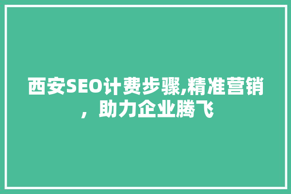 西安SEO计费步骤,精准营销，助力企业腾飞