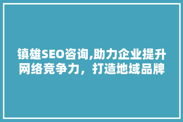 镇雄SEO咨询,助力企业提升网络竞争力，打造地域品牌新名片