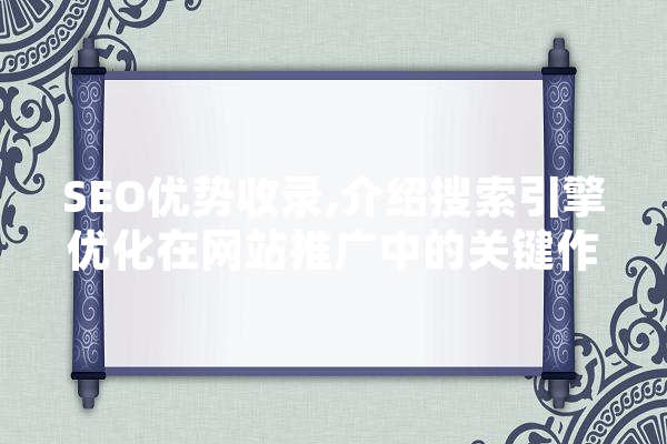 SEO优势收录,介绍搜索引擎优化在网站推广中的关键作用