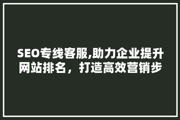 SEO专线客服,助力企业提升网站排名，打造高效营销步骤