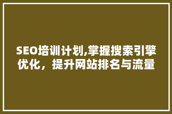 SEO培训计划,掌握搜索引擎优化，提升网站排名与流量