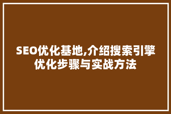 SEO优化基地,介绍搜索引擎优化步骤与实战方法