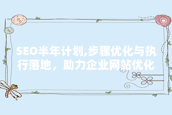 SEO半年计划,步骤优化与执行落地，助力企业网站优化提升