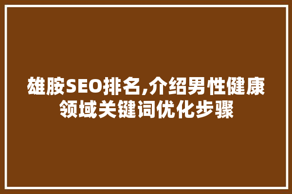雄胺SEO排名,介绍男性健康领域关键词优化步骤