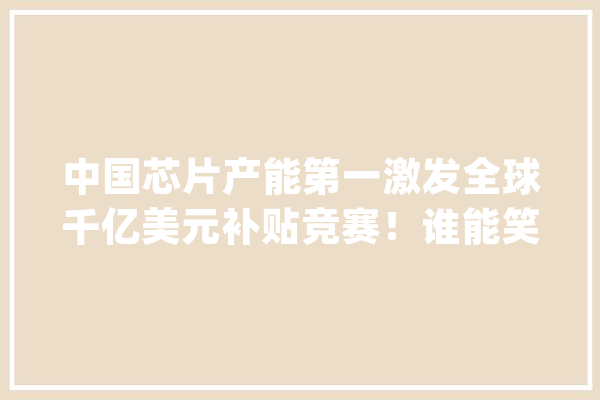 中国芯片产能第一激发全球千亿美元补贴竞赛！谁能笑到最后？_芯片_家当 绘影字幕
