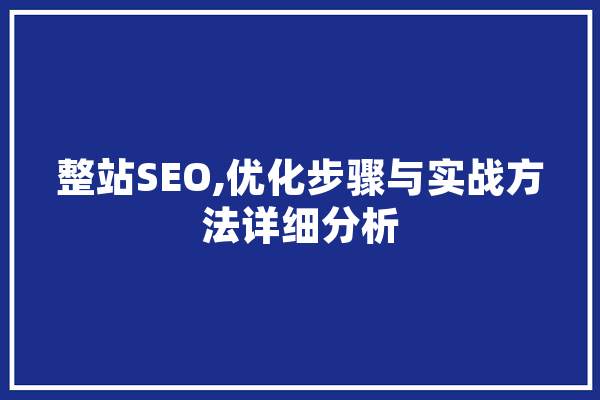 整站SEO,优化步骤与实战方法详细分析 智能问答