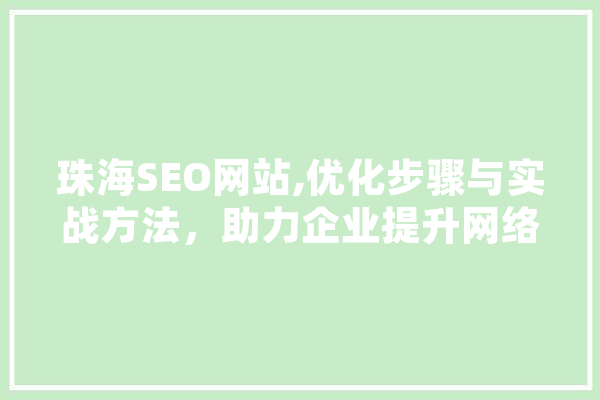 珠海SEO网站,优化步骤与实战方法，助力企业提升网络竞争力 AI快讯