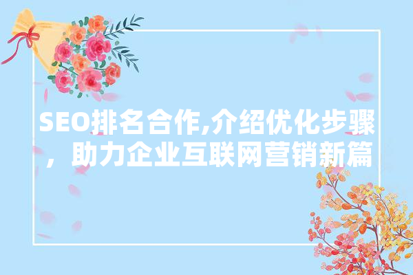 SEO排名合作,介绍优化步骤，助力企业互联网营销新篇章