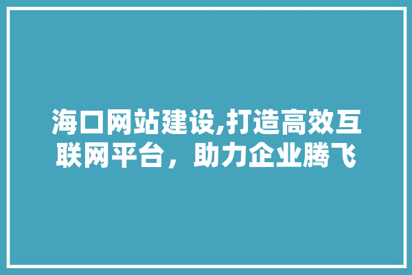 海口网站建设,打造高效互联网平台，助力企业腾飞
