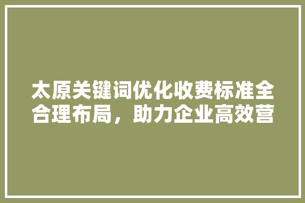 太原关键词优化收费标准全合理布局，助力企业高效营销 计算机