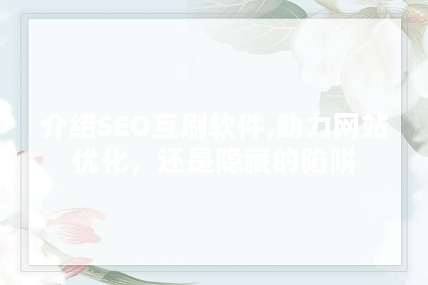 介绍SEO互刷软件,助力网站优化，还是隐藏的陷阱