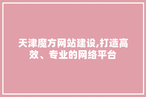 天津魔方网站建设,打造高效、专业的网络平台