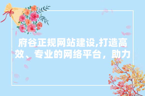 府谷正规网站建设,打造高效、专业的网络平台，助力区域经济发展